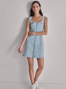 DKNY Light Blue Denim Tank Dress